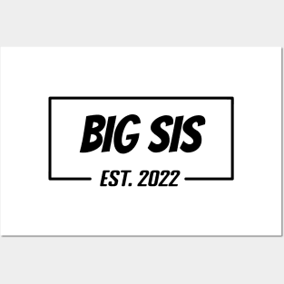 Big sis Est 2022 Tee, present for Sister, Gifts for Birthday present, cute B-day ideas Posters and Art